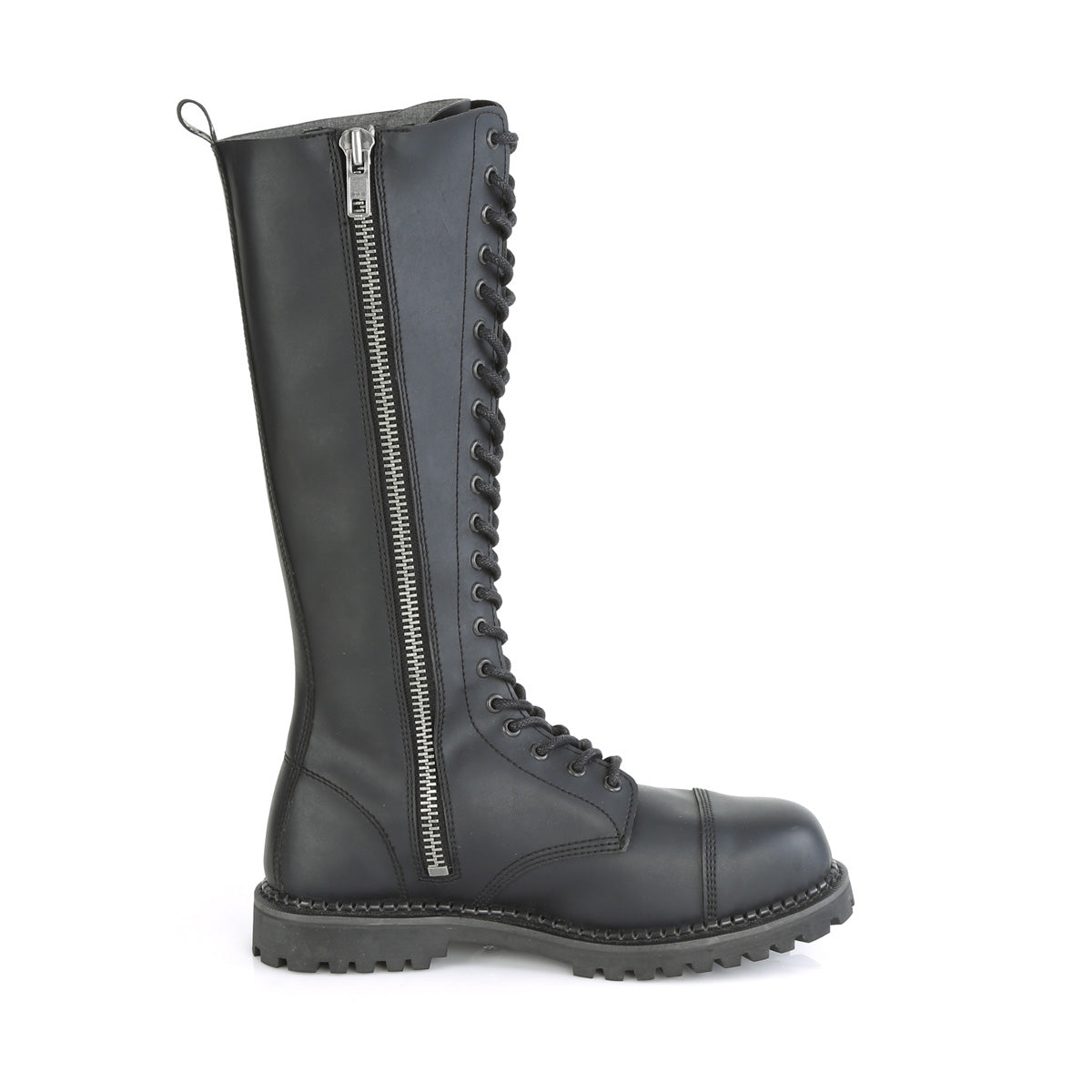 DemoniaCult Mens Boots RIOT-20 Blk Vegan Leather