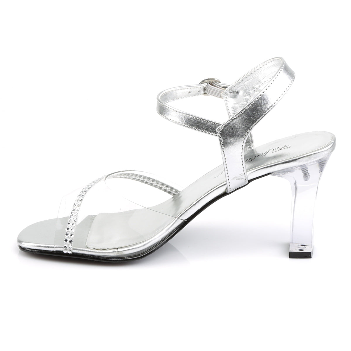 Fabulicious Womens Sandals ROMANCE-308R Clr-Slv Metallic Pu