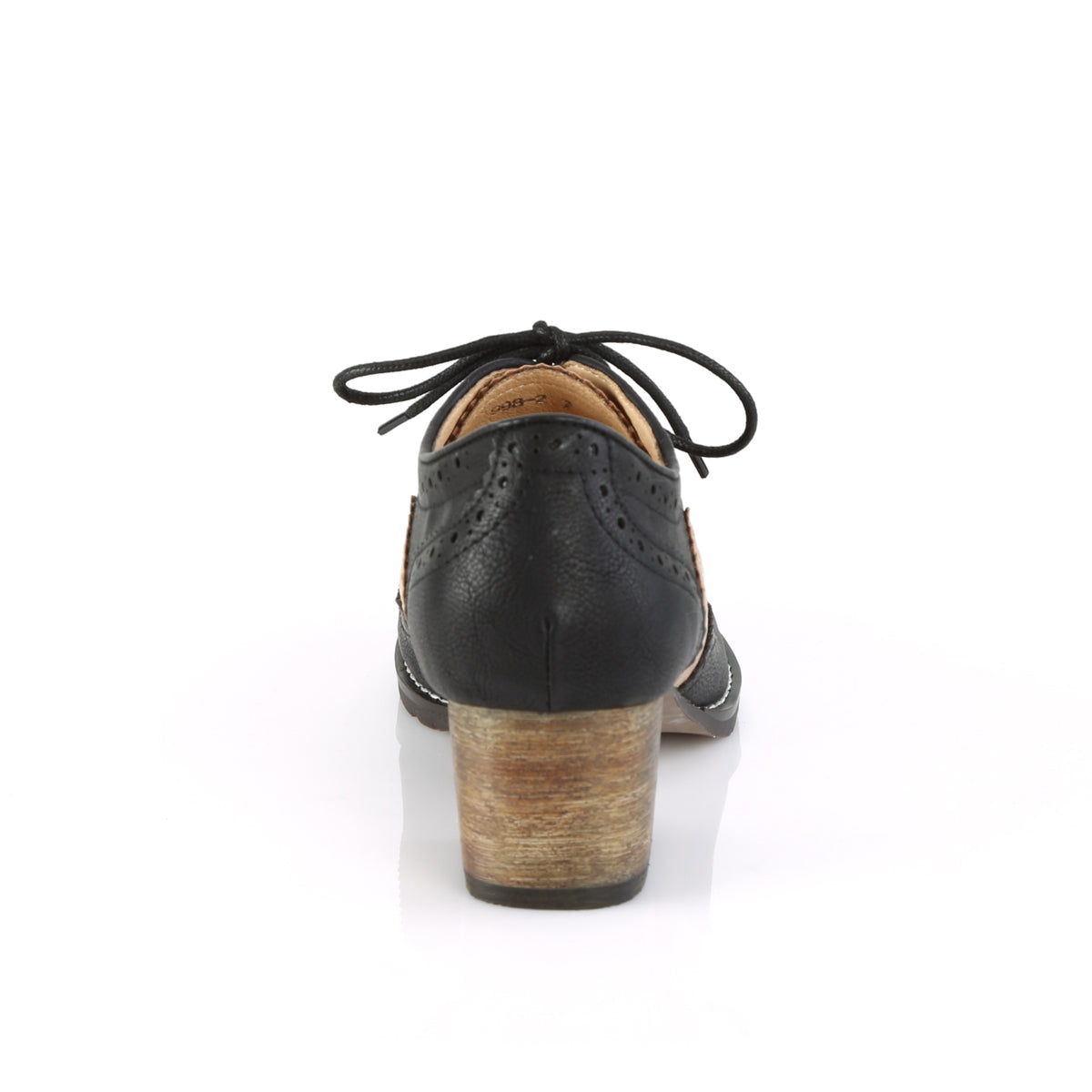 Pin Up Couture Womens Pumps RUSSELL-34 Black-Tan Faux Leather