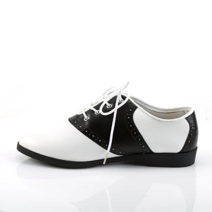 Funtasma Womens Pumps SADDLE-50 Blk-Wht Pu