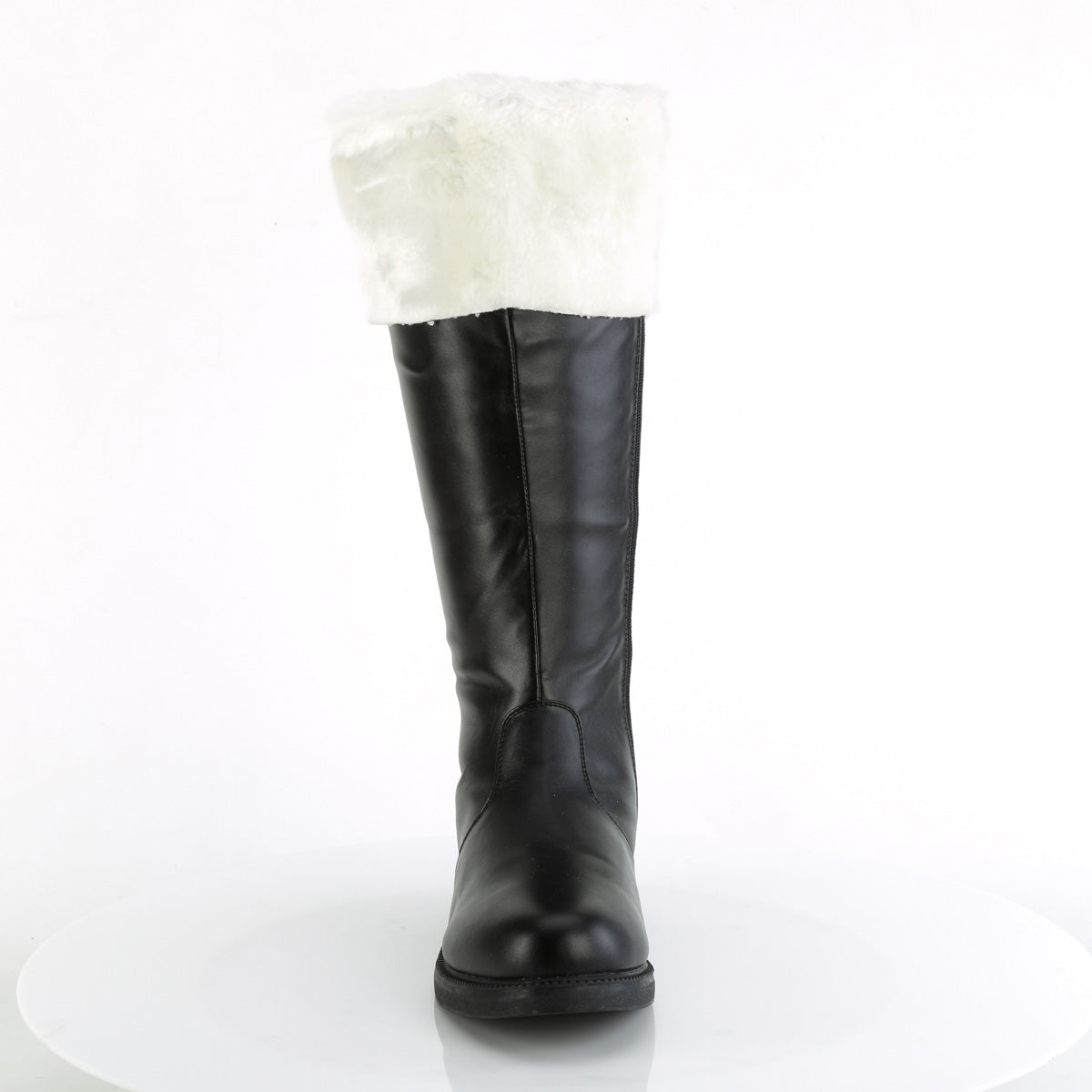 Funtasma Mens Boots SANTA-108 Blk Pu-Wht Faux Fur