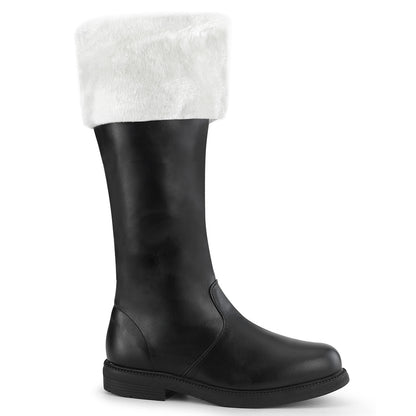 Funtasma Mens Boots SANTA-108 Blk Pu-Wht Faux Fur