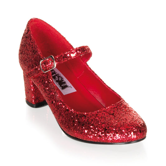 Funtasma Womens Pumps SCHOOLGIRL-50G Red Gltr