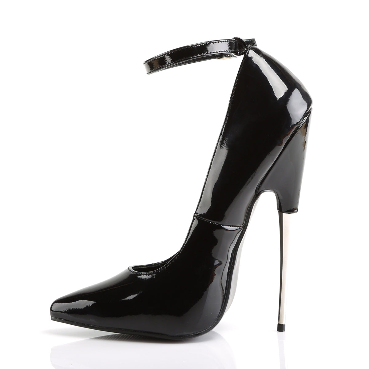 Devious Womens Pumps SCREAM-12 Blk Pat