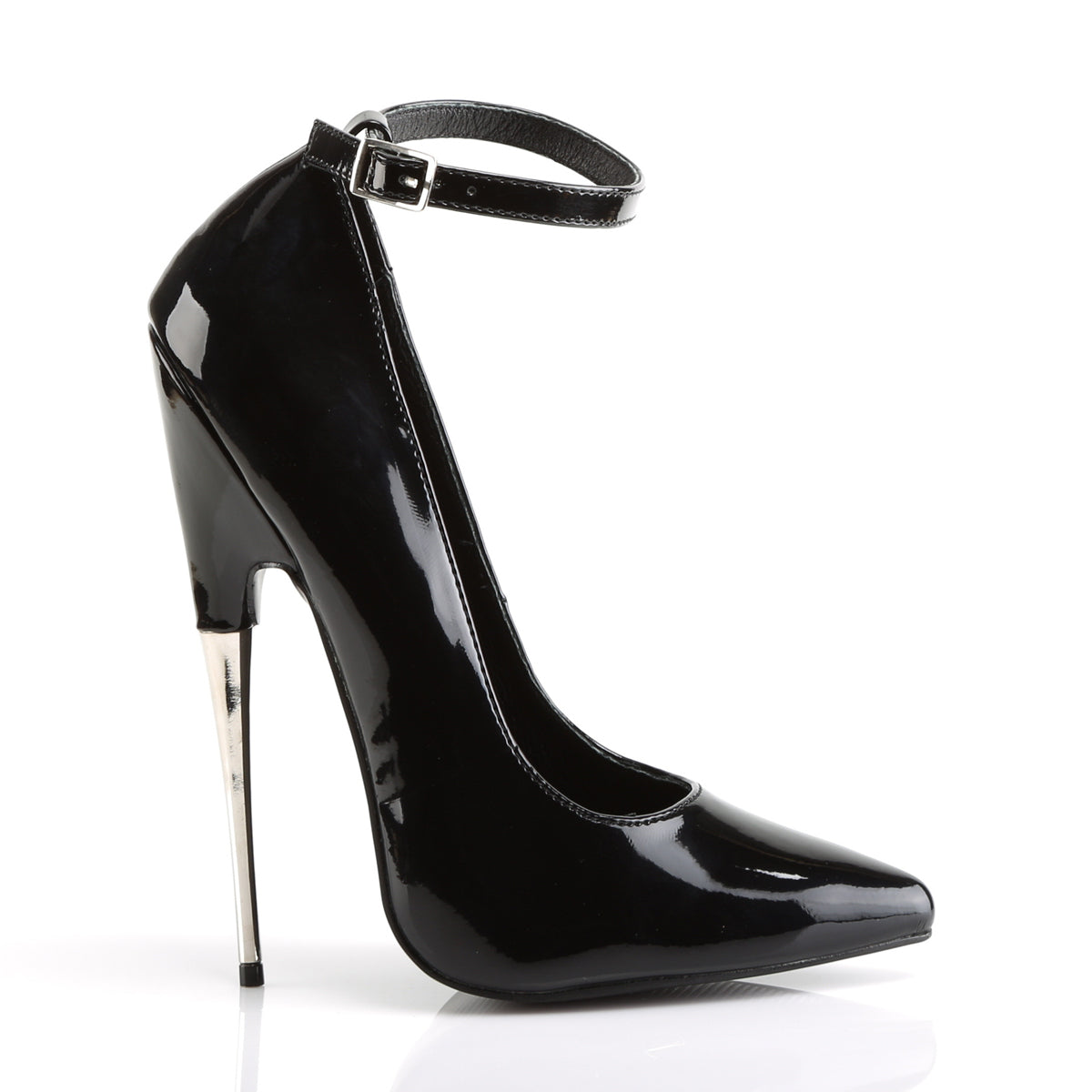Devious Womens Pumps SCREAM-12 Blk Pat