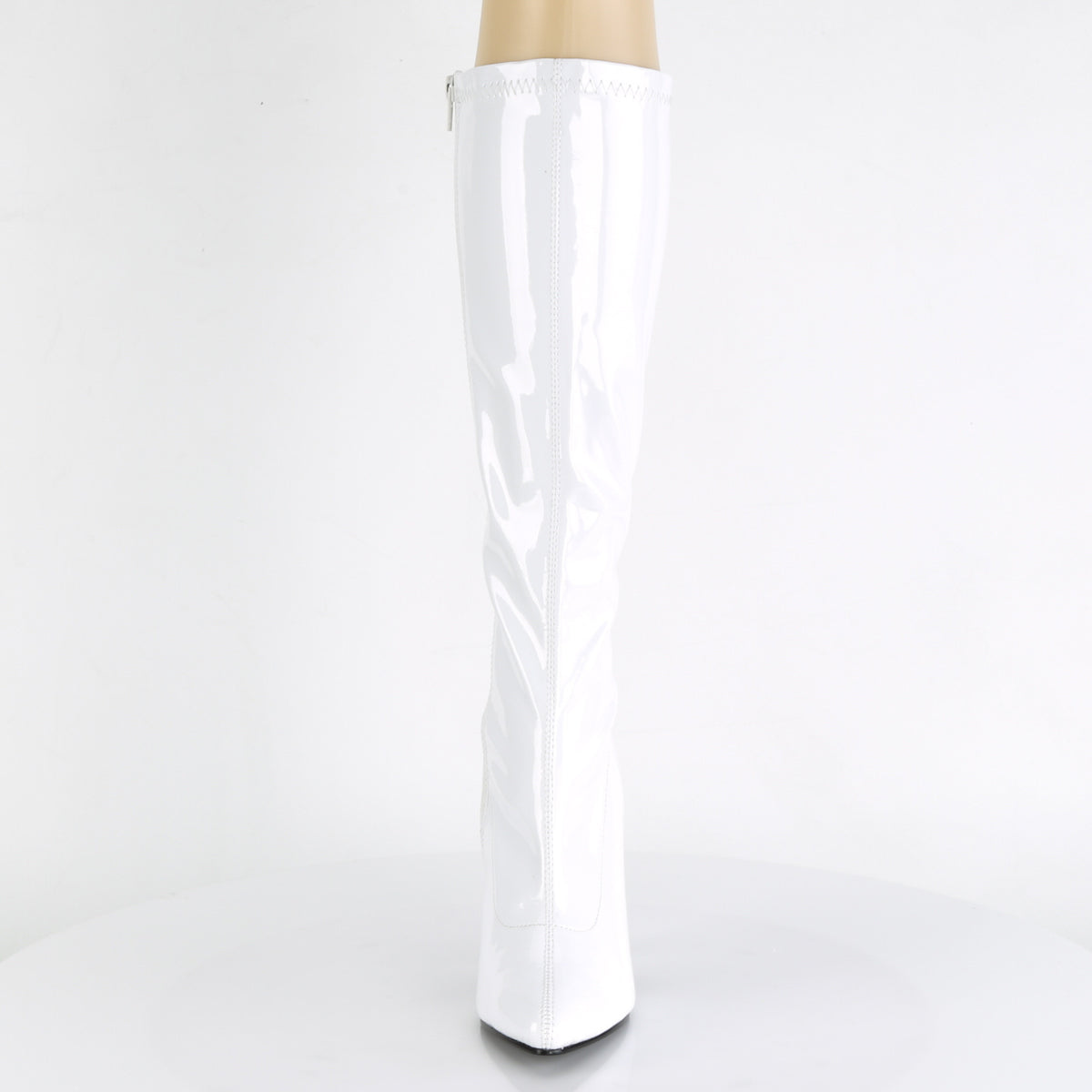 Pleaser Womens Boots SEDUCE-2000 Wht Str Pat