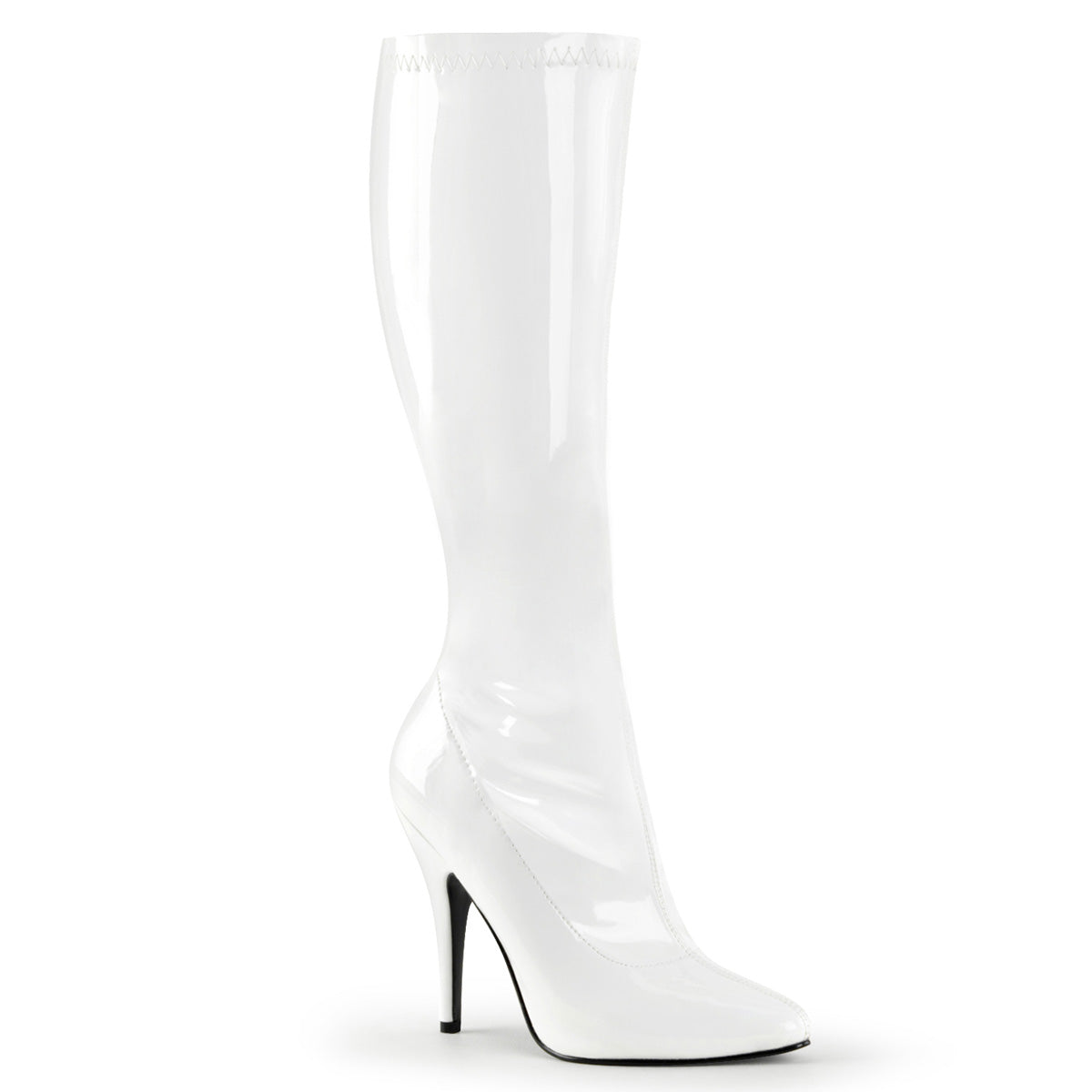 Pleaser Womens Boots SEDUCE-2000 Wht Str Pat