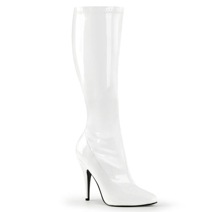 Pleaser Womens Boots SEDUCE-2000 Wht Str Pat