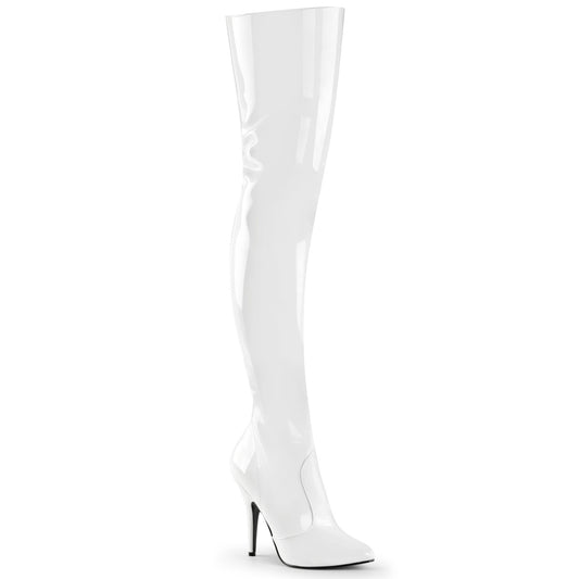 Pleaser Womens Boots SEDUCE-3010 Wht Pat