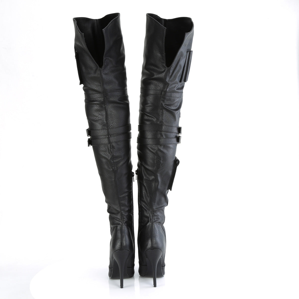 Pleaser  Boots SEDUCE-3019 Blk Faux Leather
