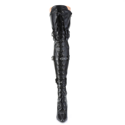 Pleaser Womens Boots SEDUCE-3028 Blk Str Faux Leather