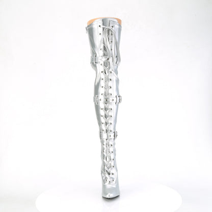 Pleaser   SEDUCE-3028 Slv Str Metallic Pu
