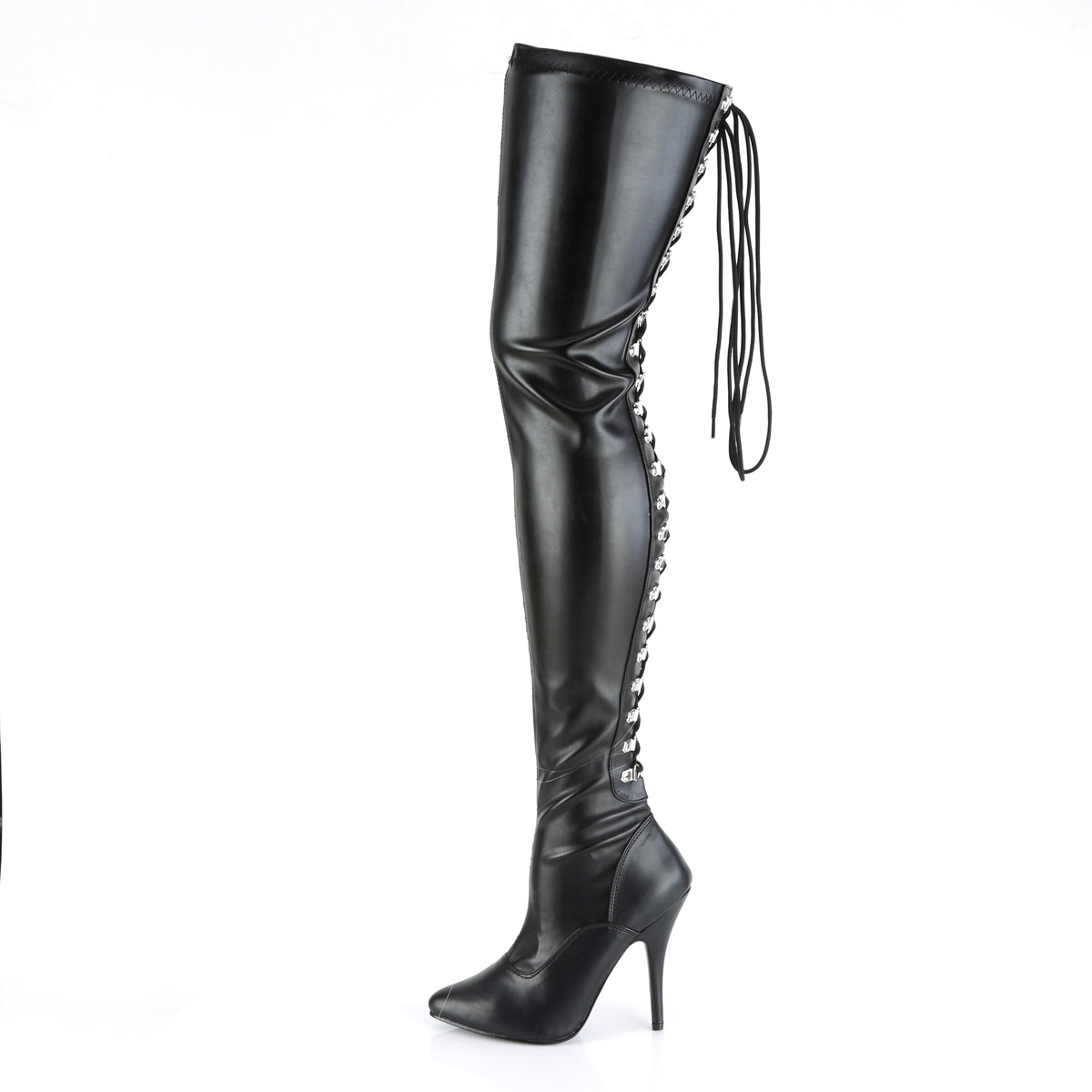 Pleaser Womens Boots SEDUCE-3063 Blk Str Faux Leather