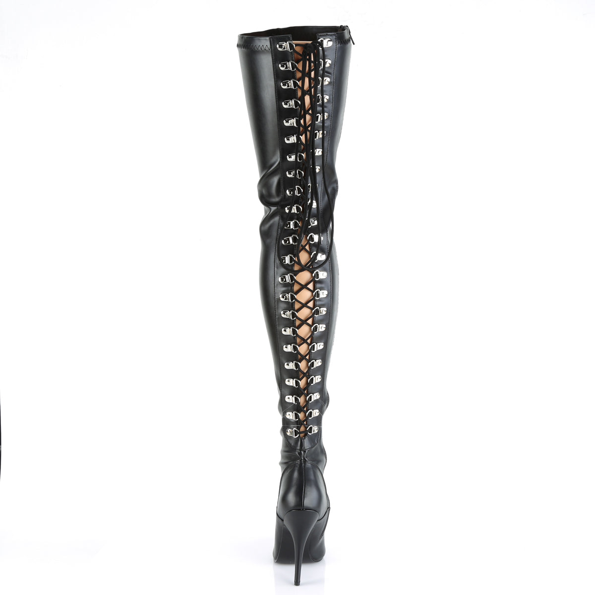 Pleaser Womens Boots SEDUCE-3063 Blk Str Faux Leather