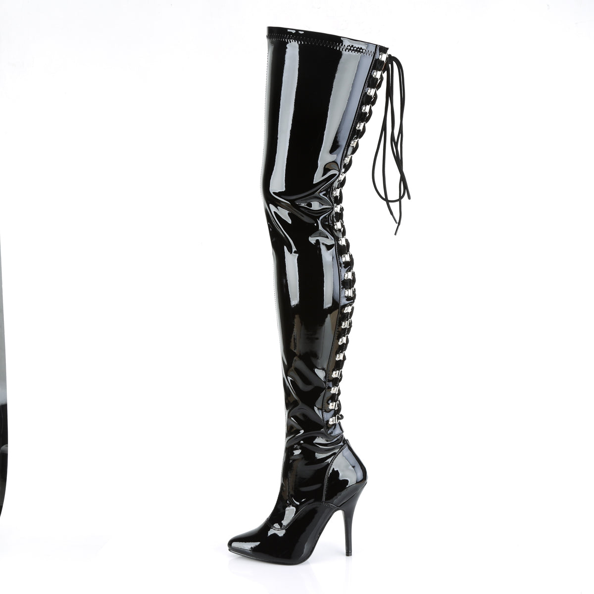 Pleaser Womens Boots SEDUCE-3063 Blk Str Pat