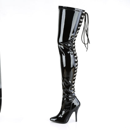 Pleaser Womens Boots SEDUCE-3063 Blk Str Pat