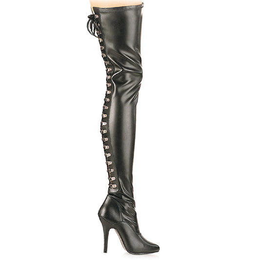 Pleaser Womens Boots SEDUCE-3063 Blk Str Faux Leather