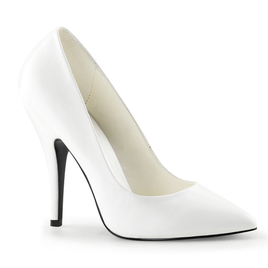 Pleaser Womens Pumps SEDUCE-420 Wht Faux Leather