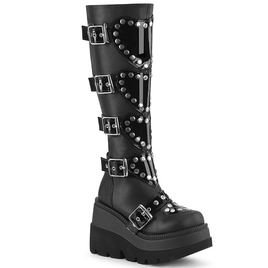 DemoniaCult   SHAKER-210 Blk Vegan Leather