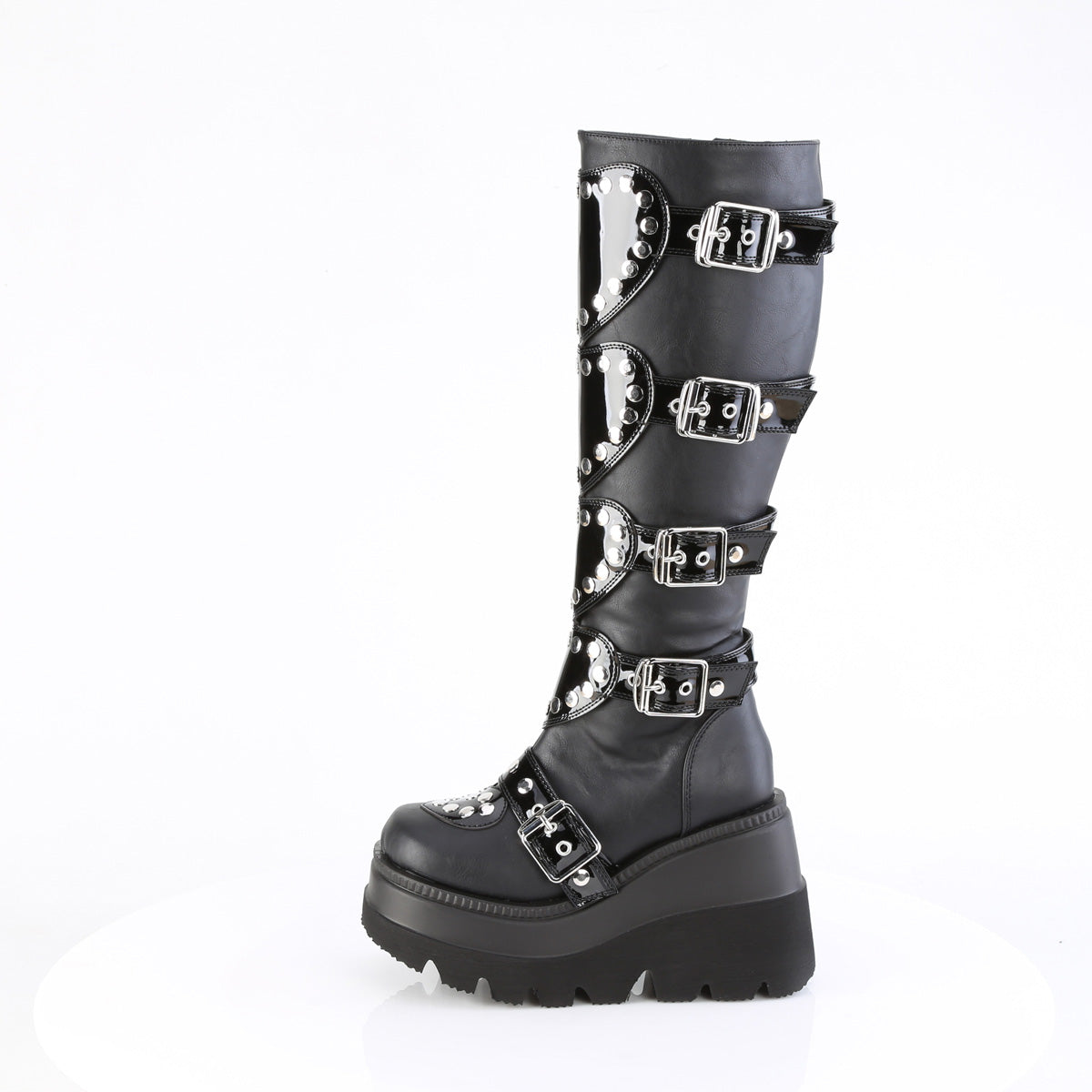 DemoniaCult   SHAKER-210 Blk Vegan Leather