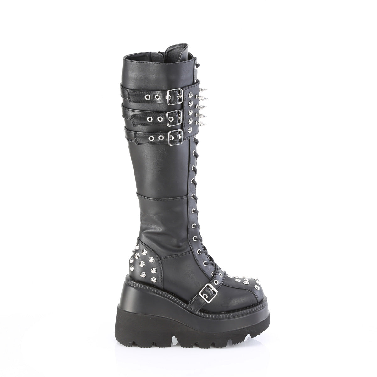DemoniaCult   SHAKER-225 Blk Vegan Leather