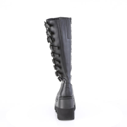DemoniaCult   SHAKER-232 Blk Vegan Leather