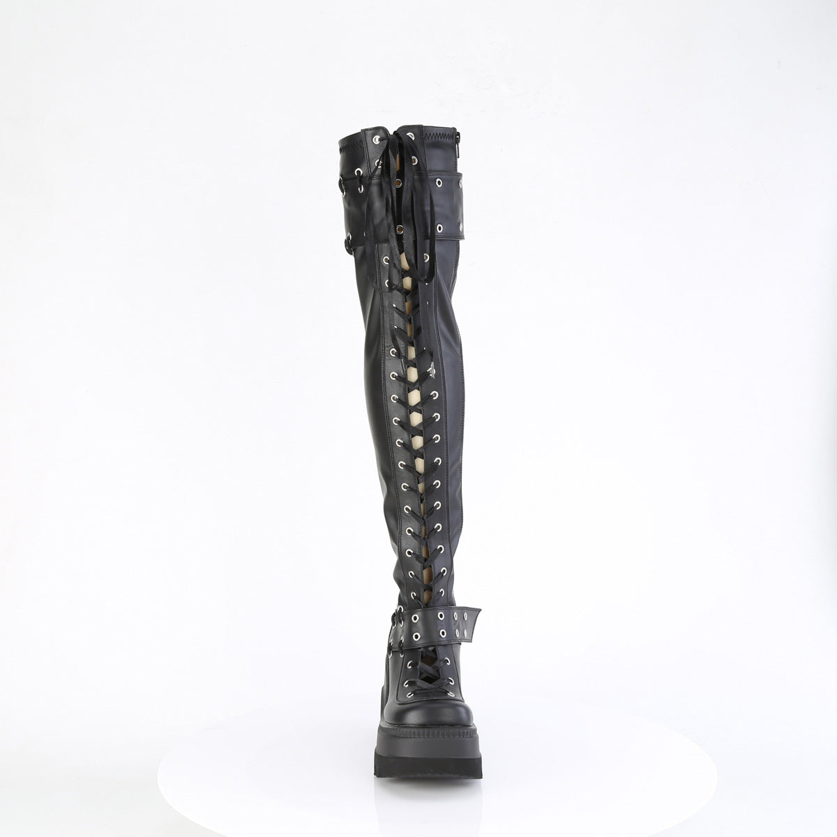DemoniaCult   SHAKER-325 Blk Vegan Leather