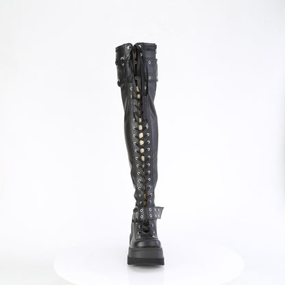 DemoniaCult   SHAKER-325 Blk Vegan Leather