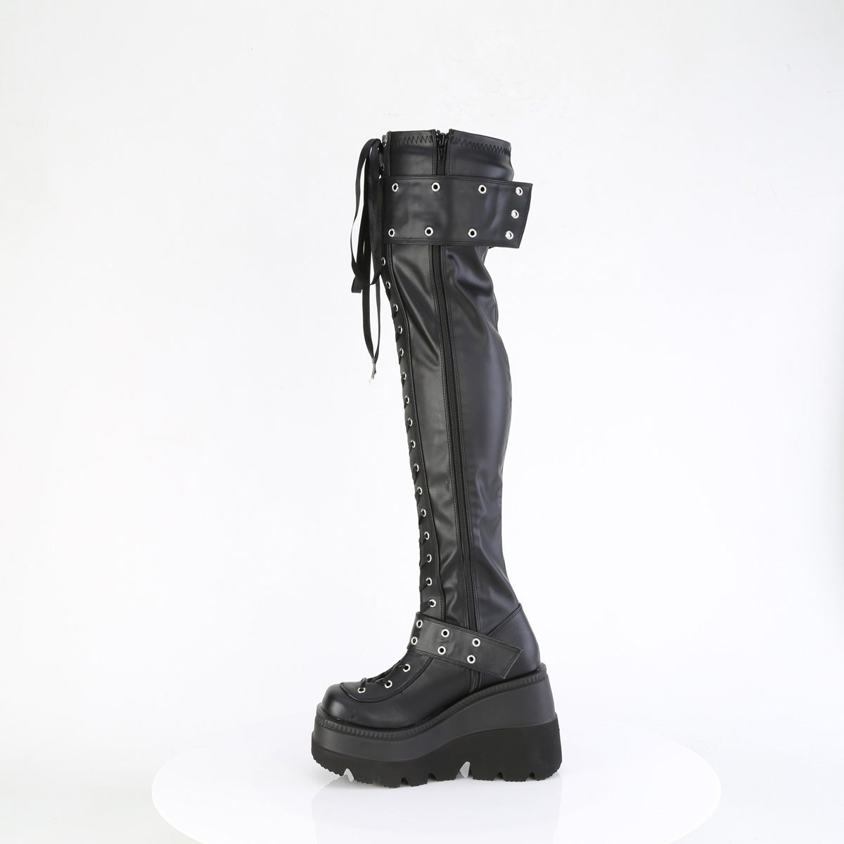 DemoniaCult   SHAKER-325 Blk Vegan Leather