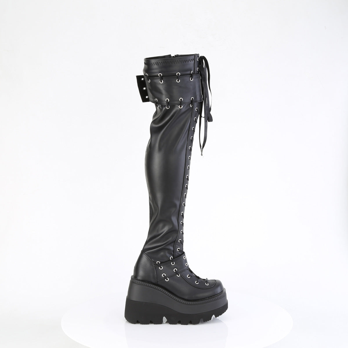 DemoniaCult   SHAKER-325 Blk Vegan Leather