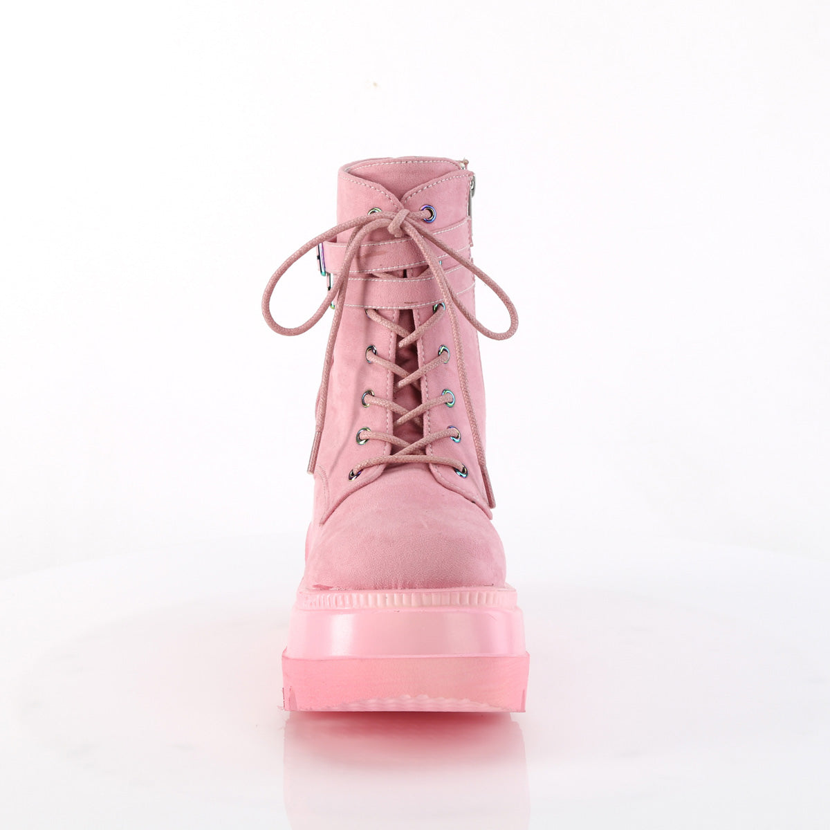 DemoniaCult  Ankle Boots SHAKER-52 B. Pink Vegan Suede