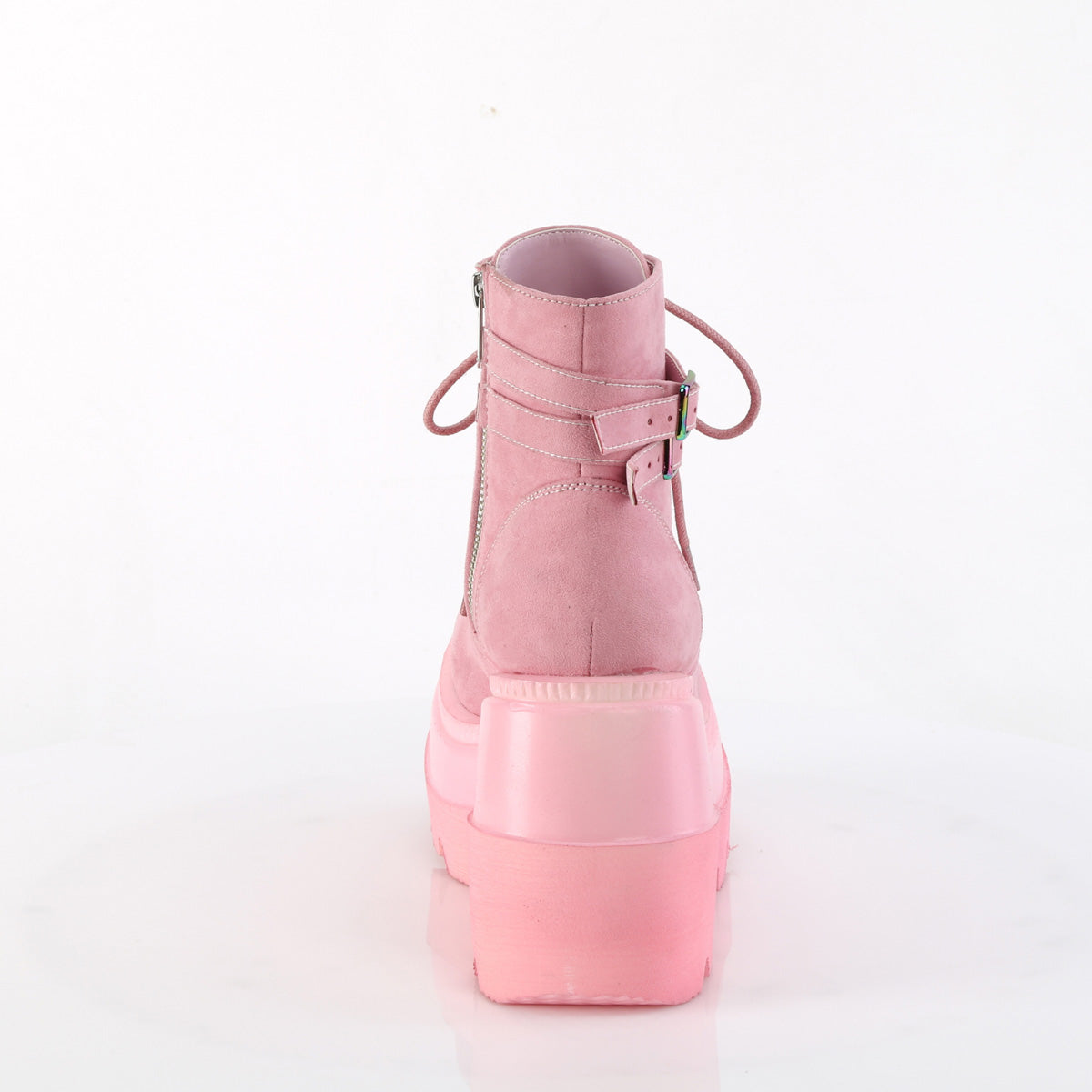 DemoniaCult  Ankle Boots SHAKER-52 B. Pink Vegan Suede