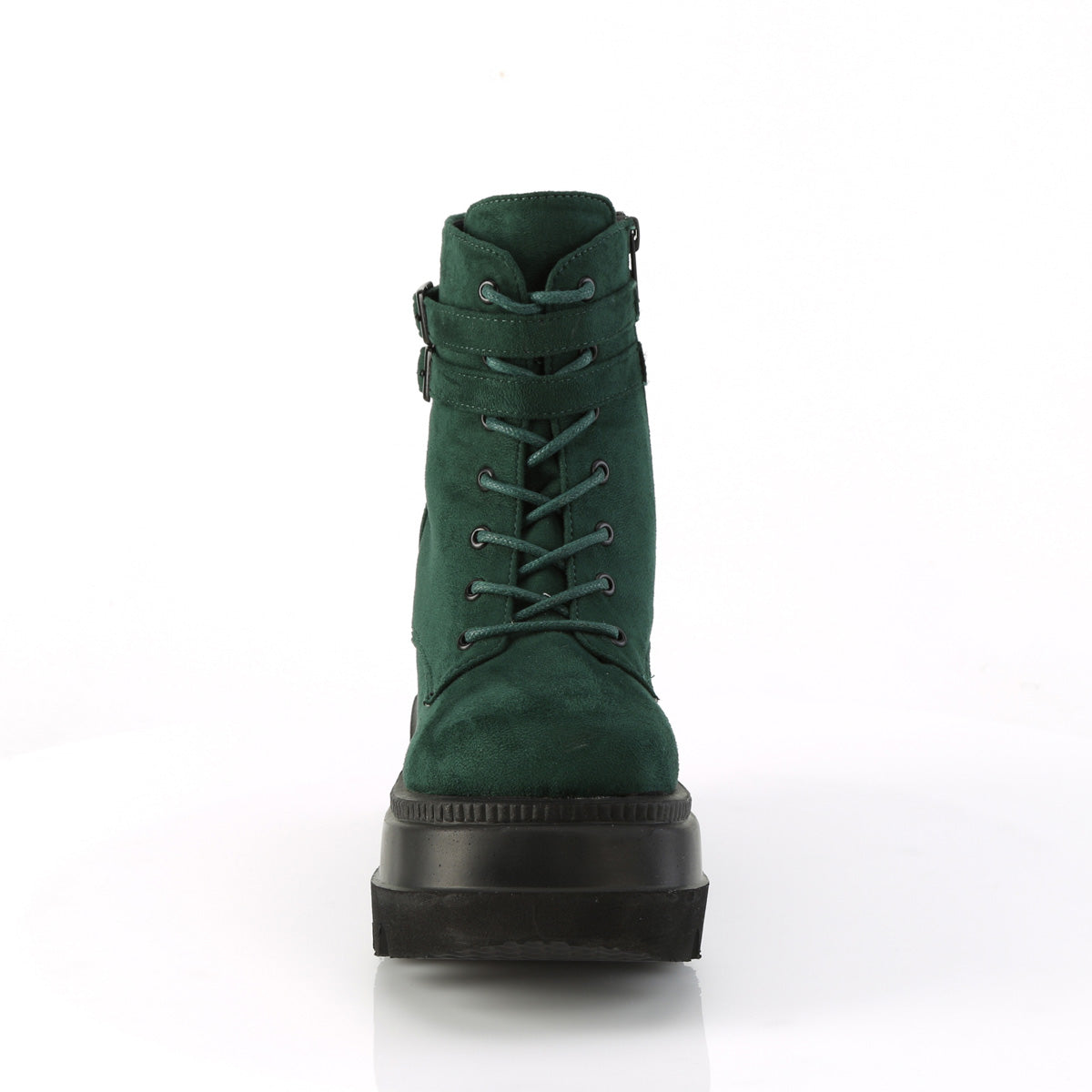 DemoniaCult  Ankle Boots SHAKER-52 Emerald Vegan Suede