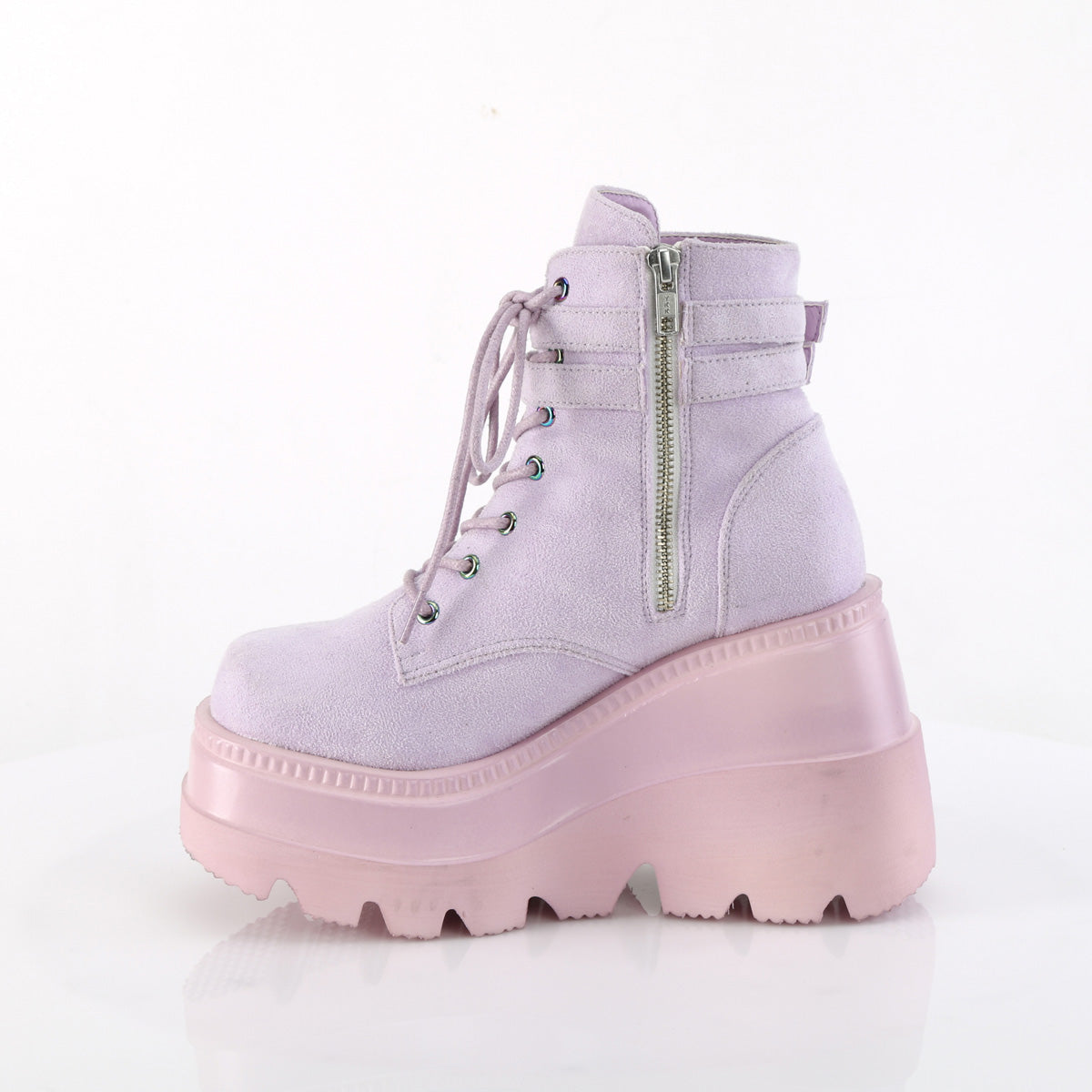 DemoniaCult  Ankle Boots SHAKER-52 Lavender Vegan Suede