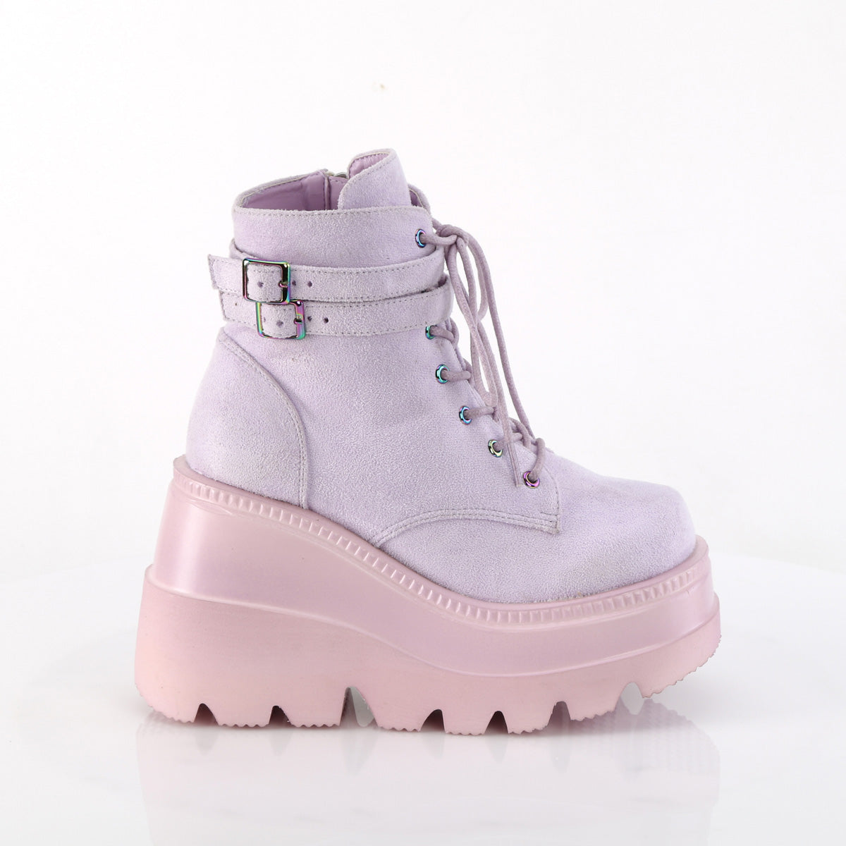DemoniaCult  Ankle Boots SHAKER-52 Lavender Vegan Suede