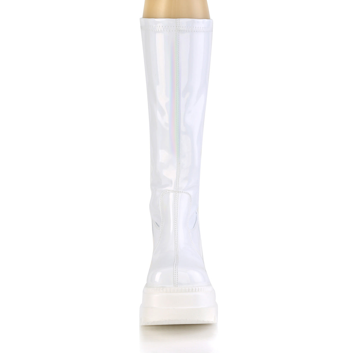 DemoniaCult Womens Boots SHAKER-65 Wht Hologram