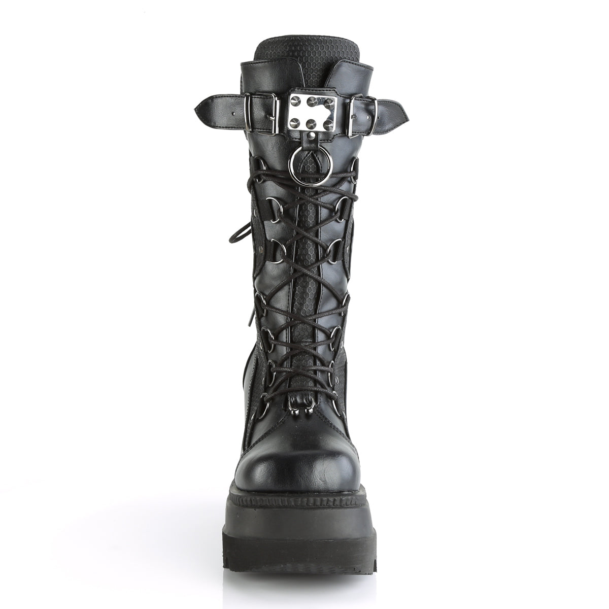 DemoniaCult Womens Boots SHAKER-70 Blk Vegan Leather