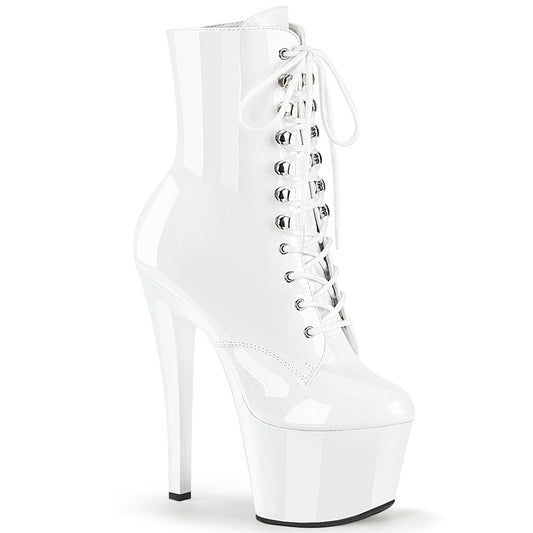Pleaser Womens Ankle Boots SKY-1020 Wht Pat/Wht