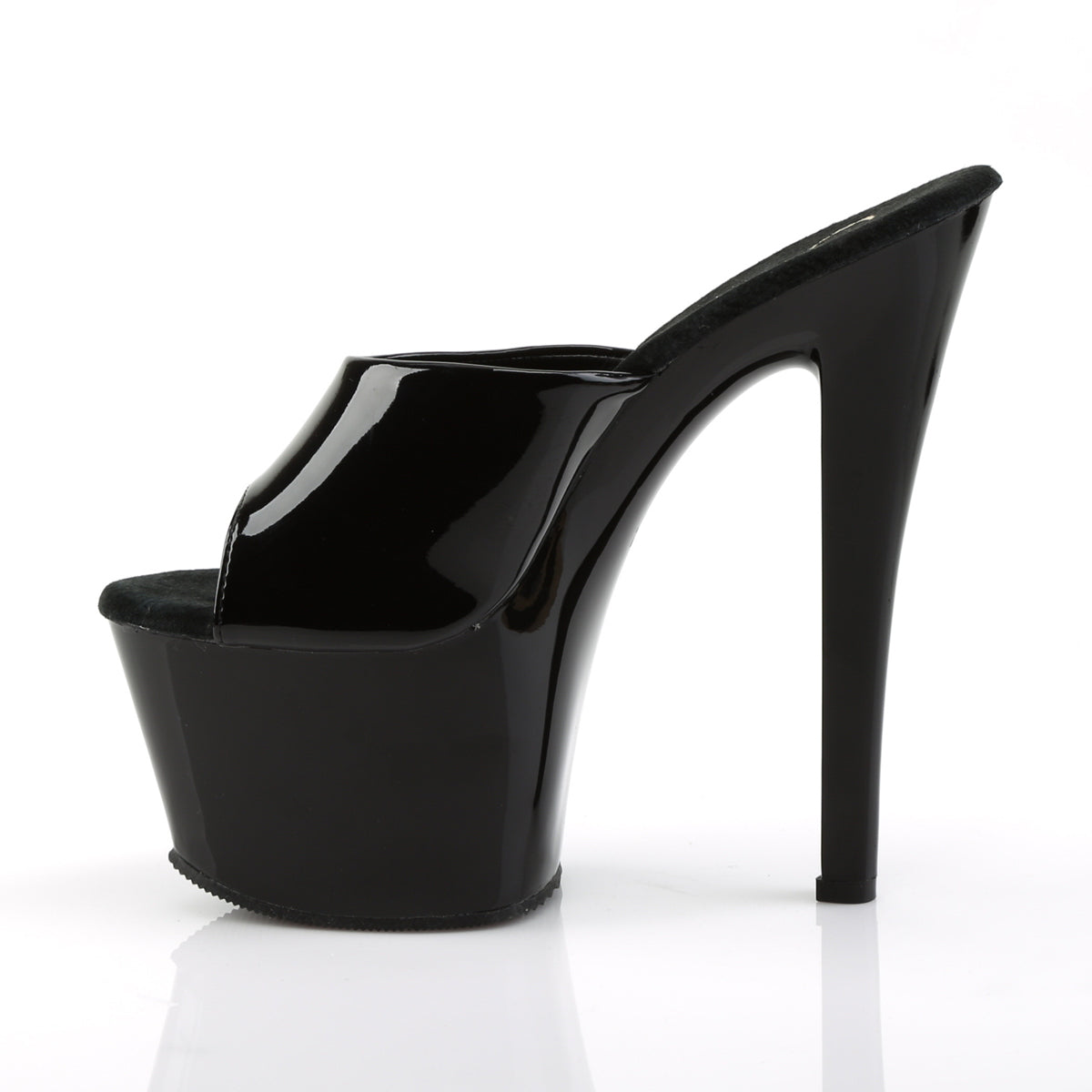 Pleaser Womens Sandals SKY-301 Blk Pat/Blk