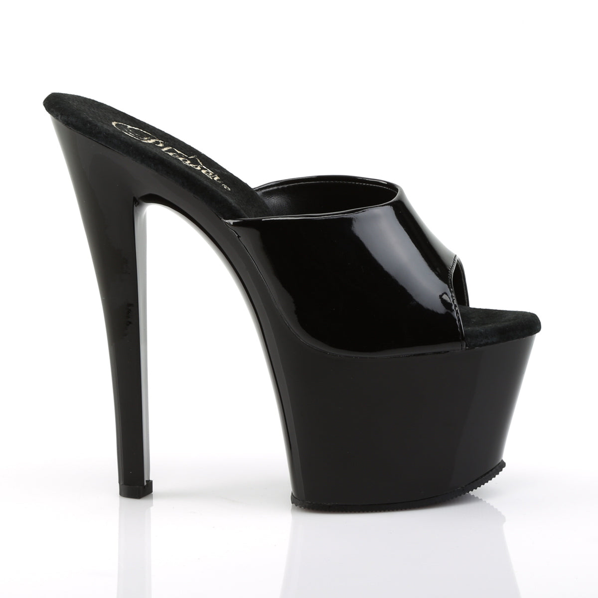 Pleaser Womens Sandals SKY-301 Blk Pat/Blk
