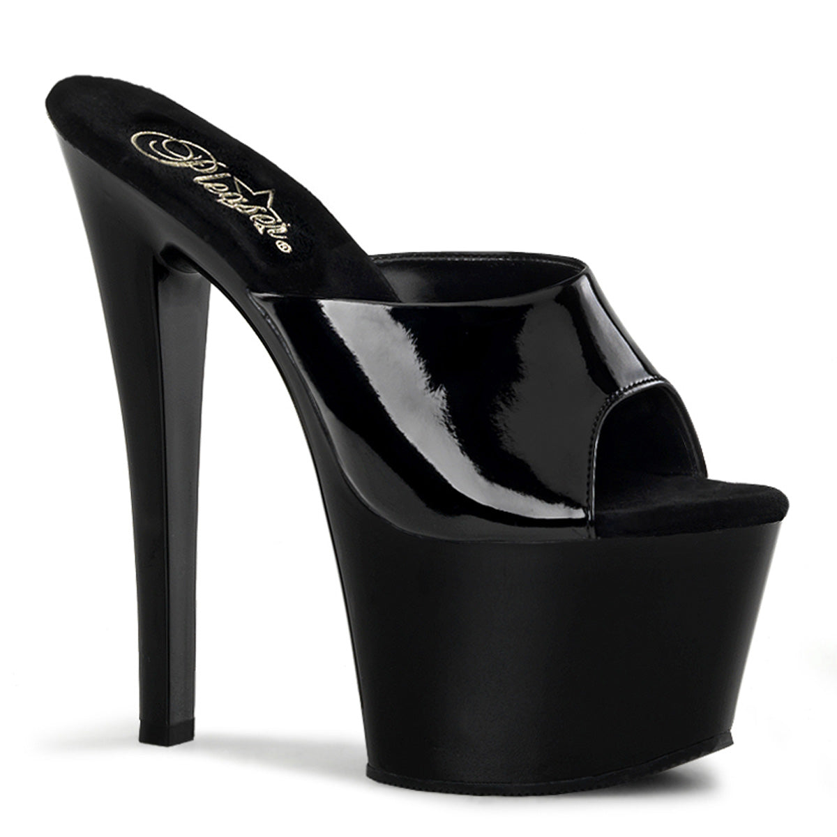 Pleaser Womens Sandals SKY-301 Blk Pat/Blk