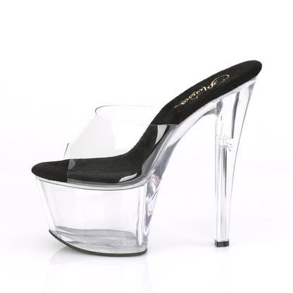Pleaser Womens Sandals SKY-301 Clr-Blk/Clr
