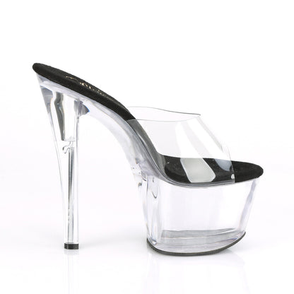 Pleaser Womens Sandals SKY-301 Clr-Blk/Clr
