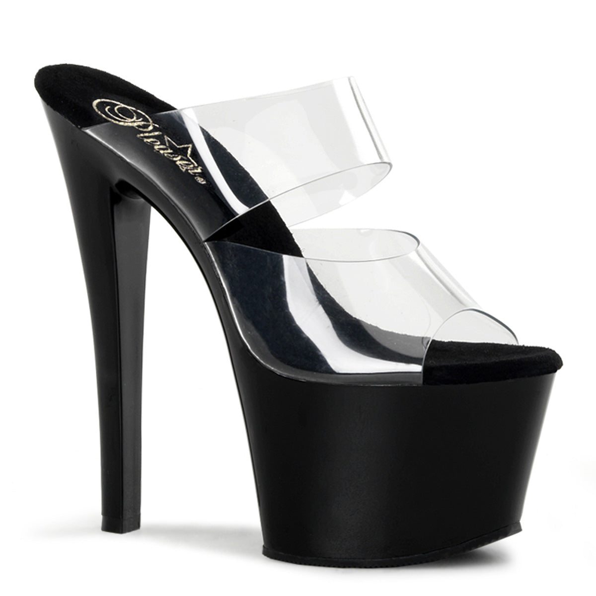 Pleaser Womens Sandals SKY-302 Clr/Blk