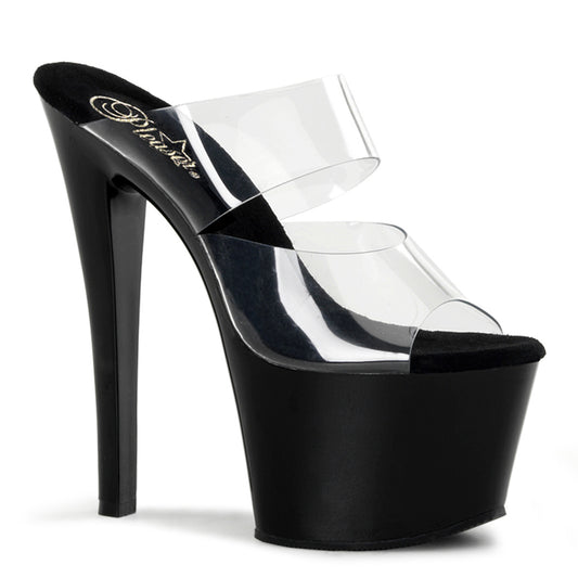 Pleaser Womens Sandals SKY-302 Clr/Blk