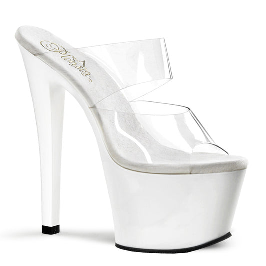 Pleaser Womens Sandals SKY-302 Clr/Wht