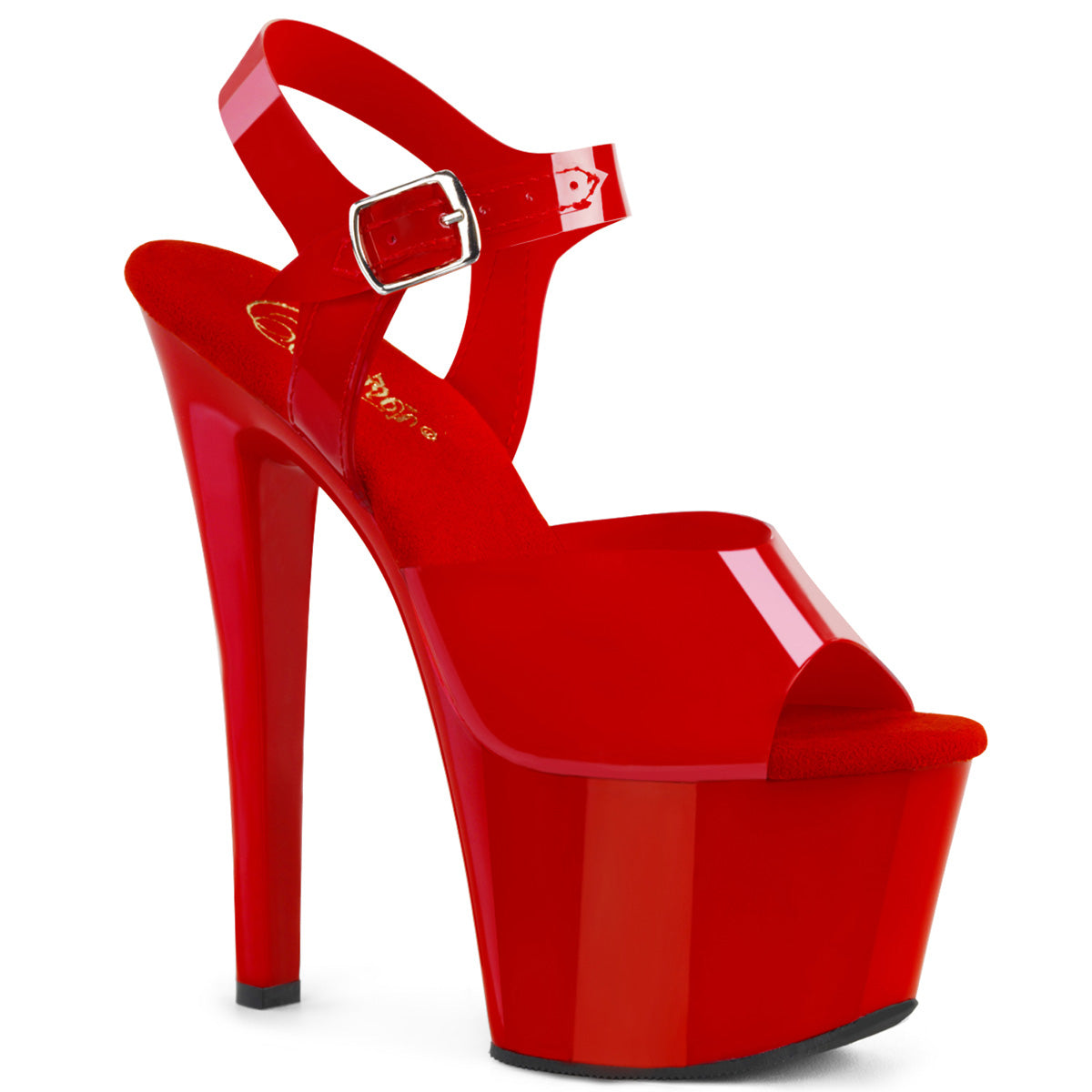 Pleaser Womens Sandals SKY-308N Red (Jelly-Like) TPU/Red