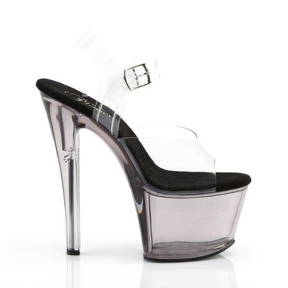 Pleaser Womens Sandals SKY-308T Clr/Smoke Tinted
