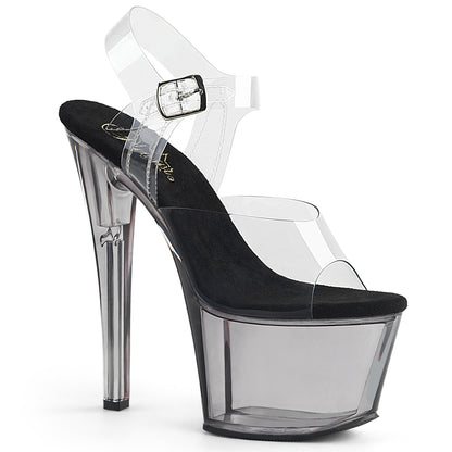 Pleaser Womens Sandals SKY-308T Clr/Smoke Tinted