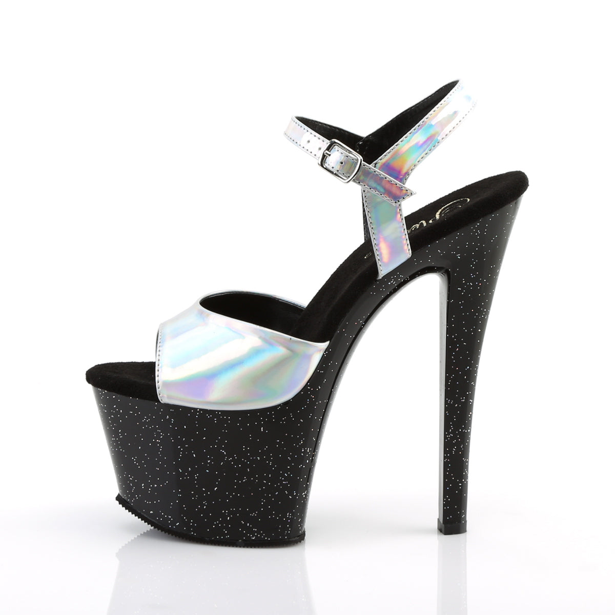 Pleaser Womens Sandals SKY-309HG Slv Hologram/Blk